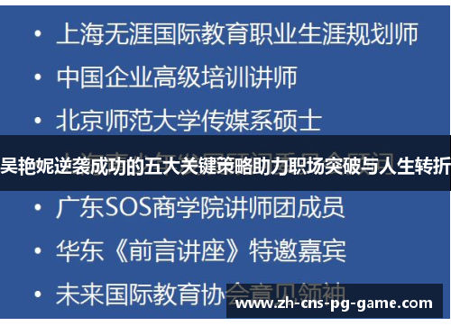 吴艳妮逆袭成功的五大关键策略助力职场突破与人生转折